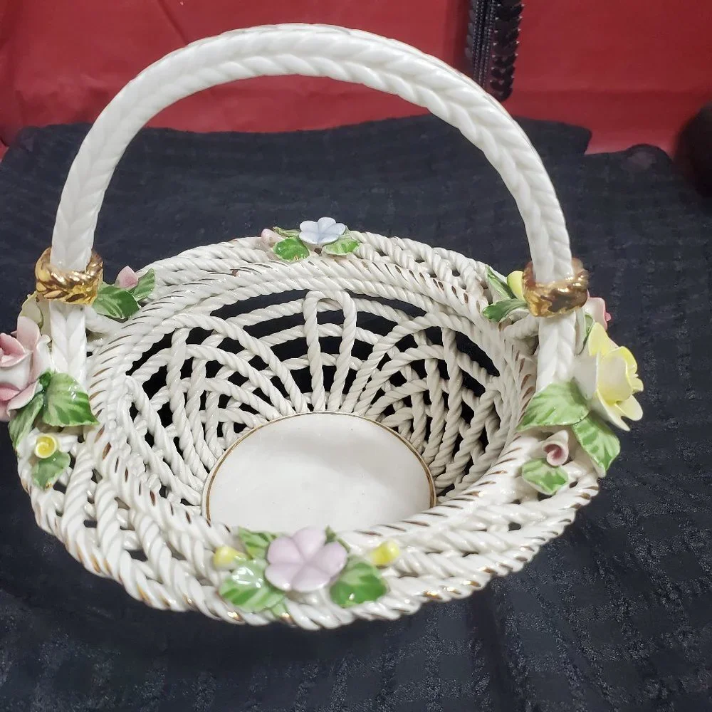 Levante Spain Porcelain Basket